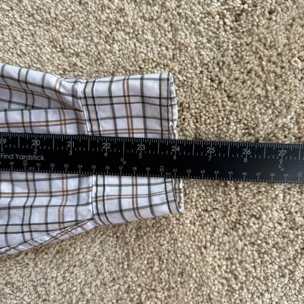 Faconnable Men’s Button Down Shirt XL Plaid Long Sleeve Cotton Made in USA